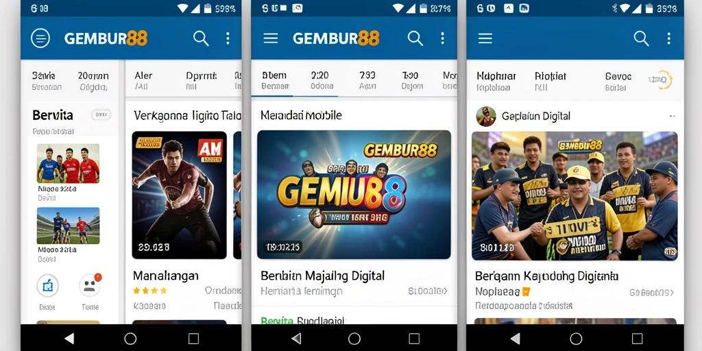Antarmuka GEMBUR88 yang menarik dan fungsional untuk berita terkini.