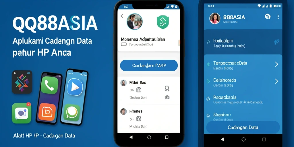 Antarmuka pengguna aplikasi QQ88ASIA untuk cadangan data yang mudah dipahami.