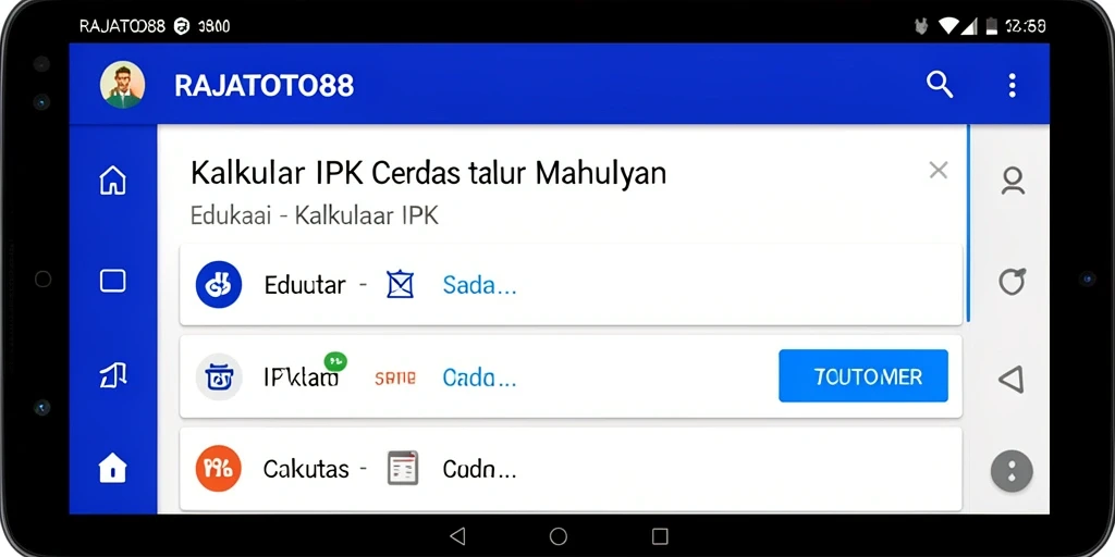 Tampilan utama RAJATOTO88 menampilkan fitur Kalkulator IPK yang praktis dan sederhana.