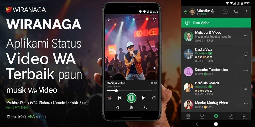 Antarmuka WIRANAGA yang menarik untuk Status WA Video.